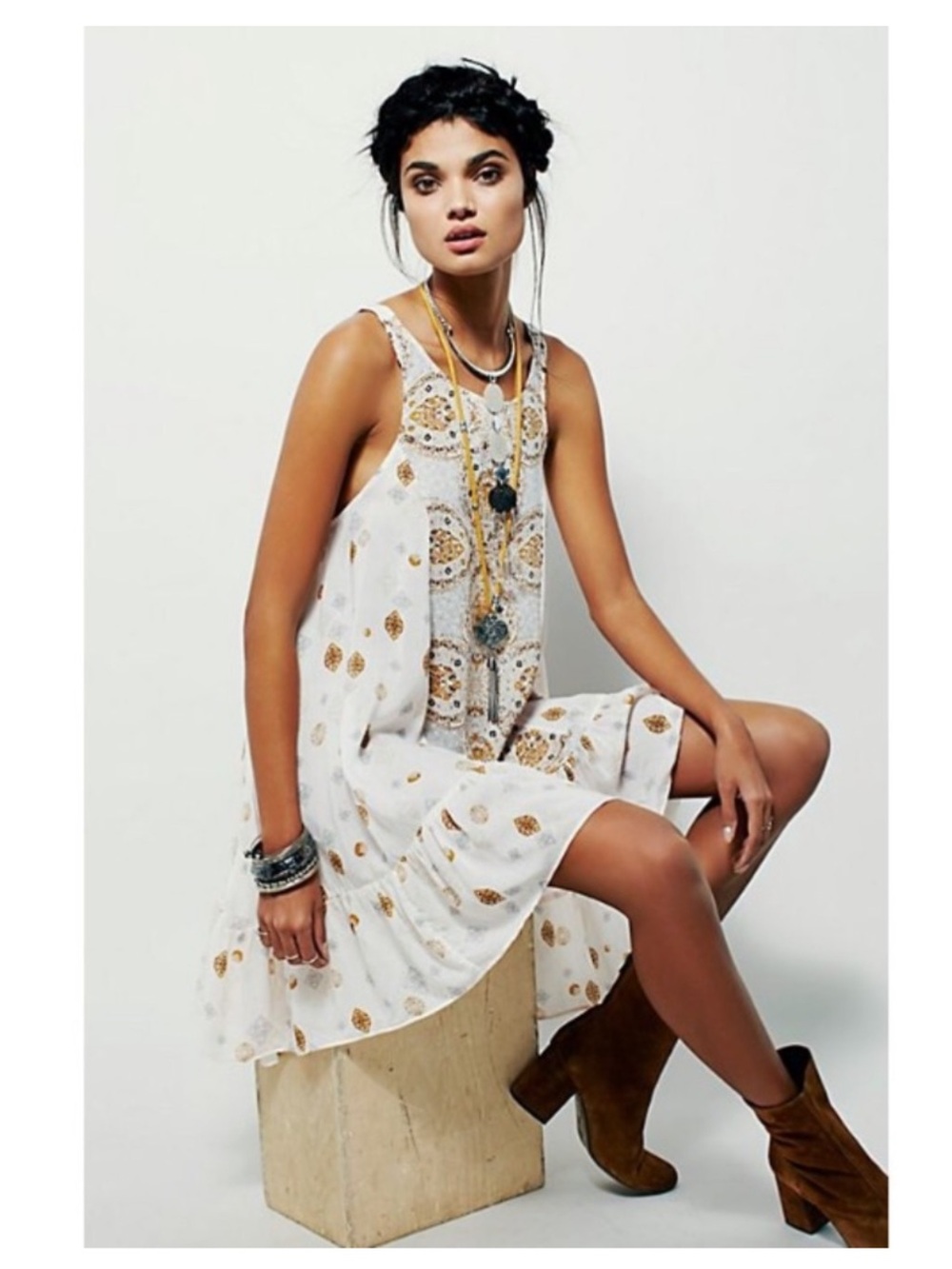 Free People Into You Tea Sleeveless Mini Slip Dress